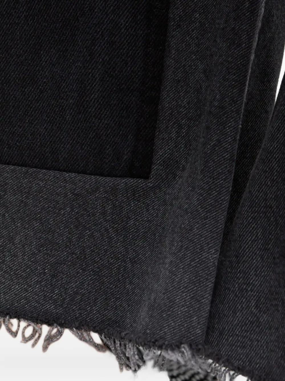 B Sides Frayed Cropped Jeans In Black