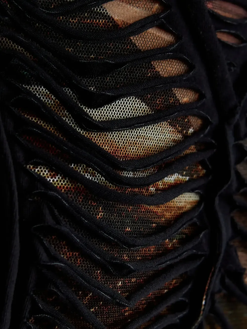 Jean Paul Gaultier Raw Edges Hoodie In Black