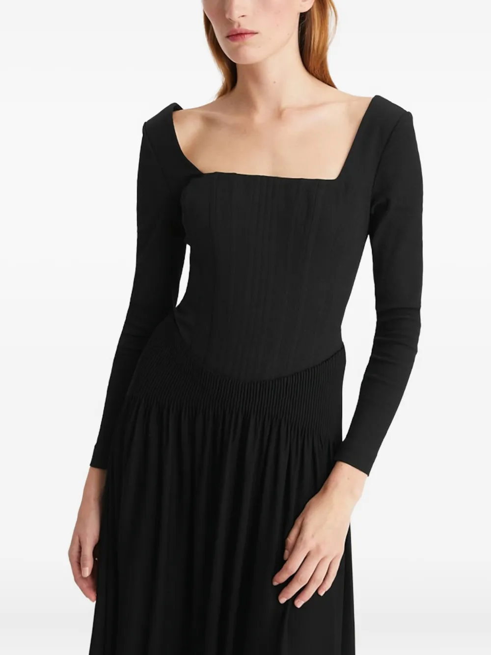 Tory Burch long-sleeve midi dress - Nero