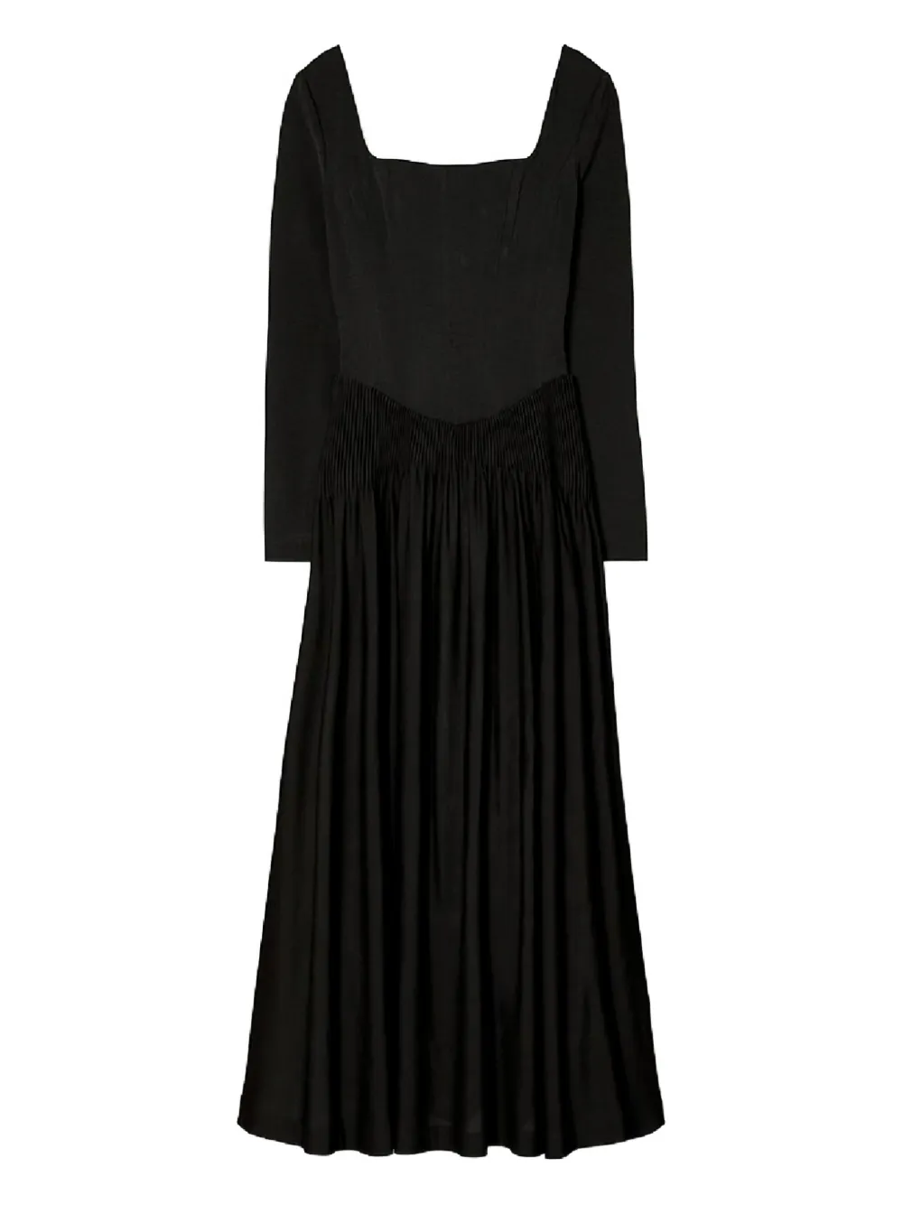 Tory Burch Midi-jurk met lange mouwen Zwart