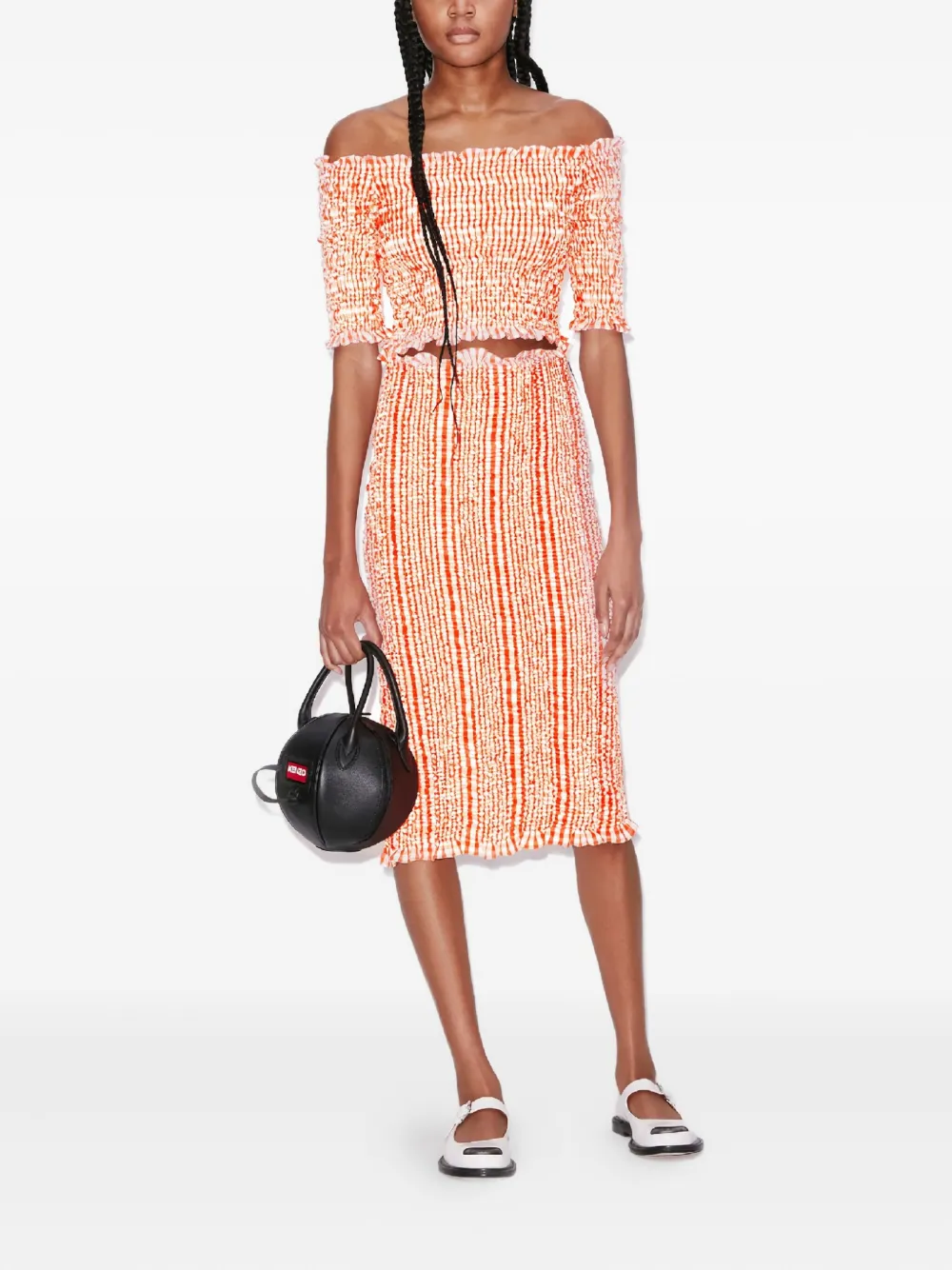 Kenzo ruffled vichy-pattern blouse | Blouses | Image 2
