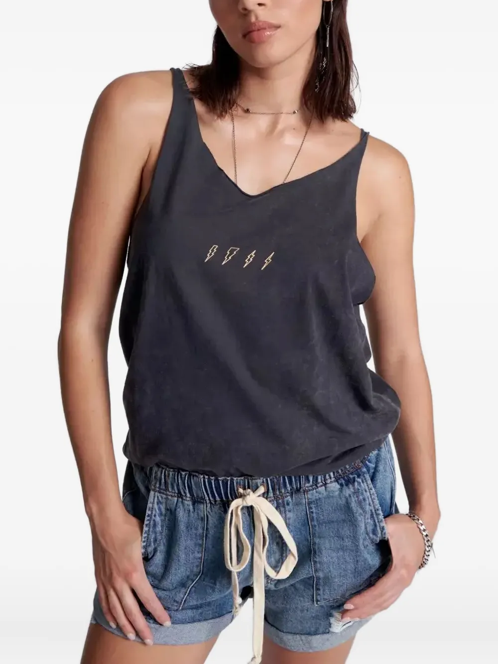 One Teaspoon top con estampado de rayo | Chalecos y camisetas | Image 2