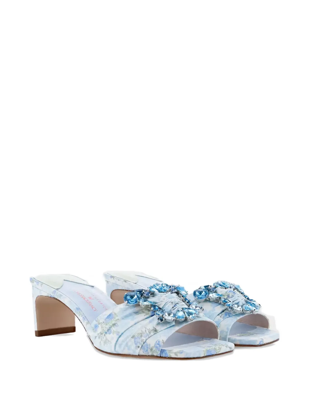 Sophia Webster x LoveShackFancy 50mm heeled sandals Blauw