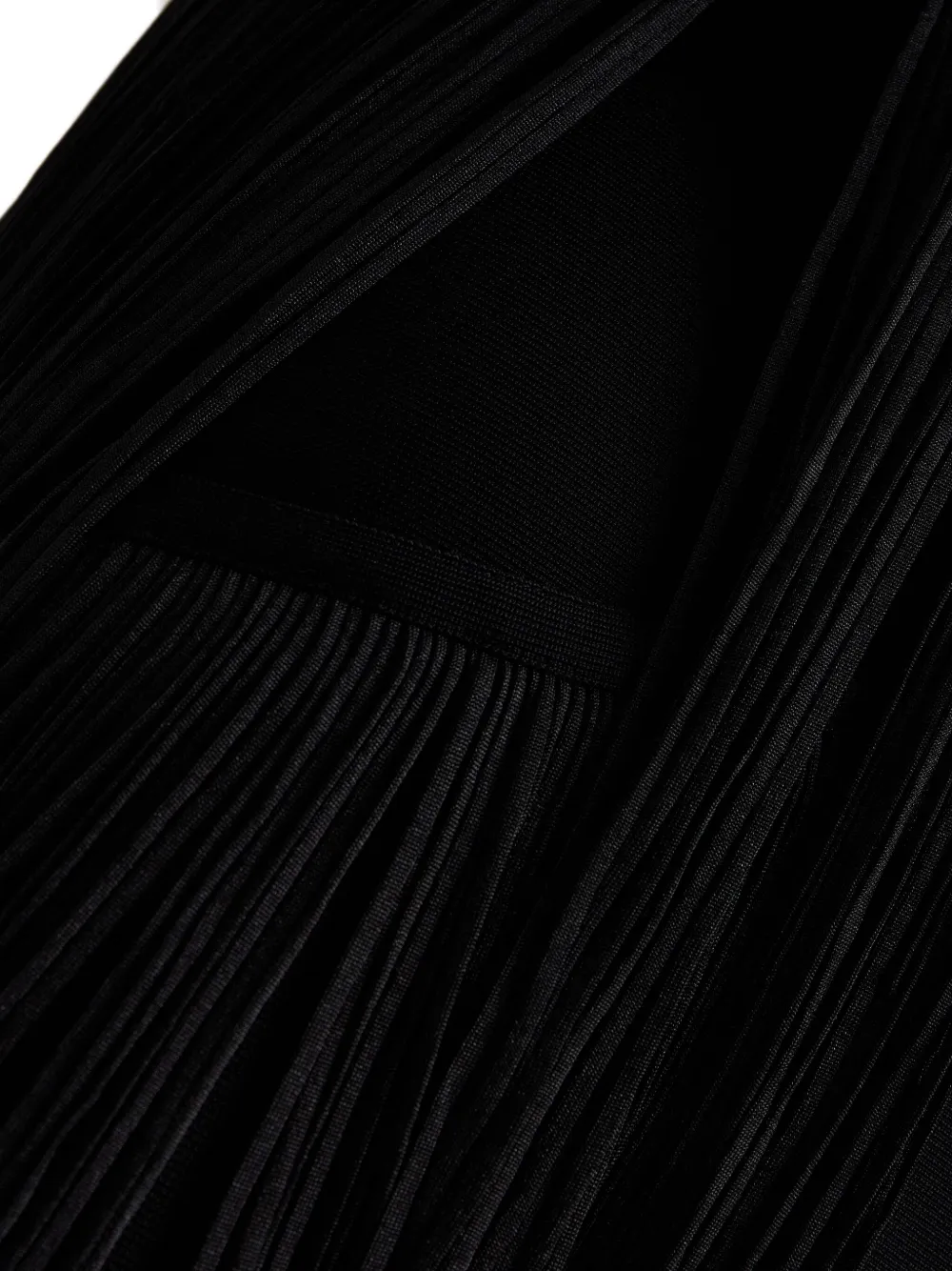 Herve Leger Asymmetric Fringed Skirt In Black