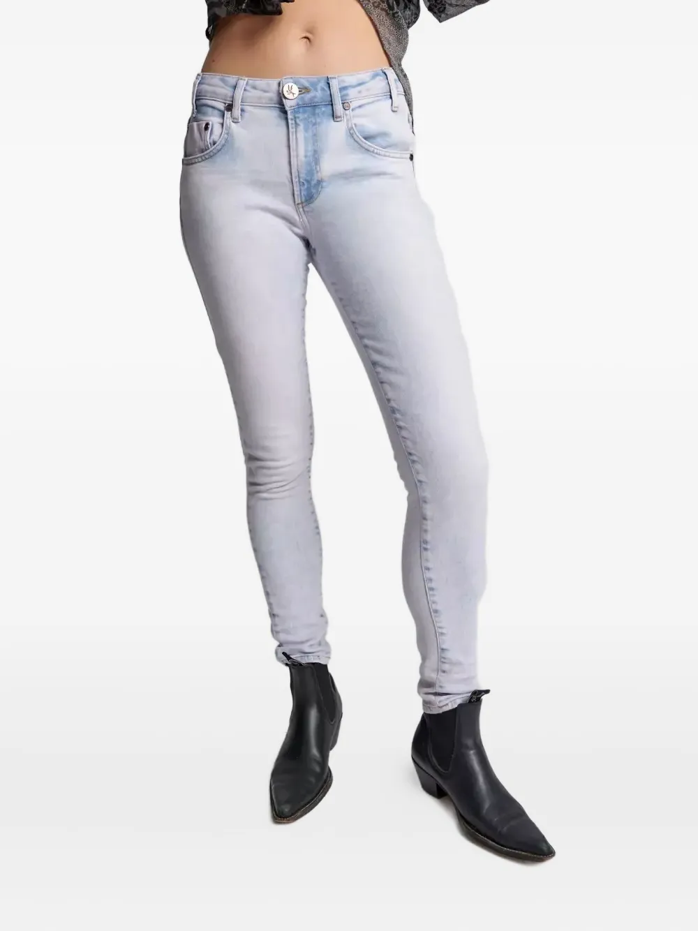 One Teaspoon Freebirds Ii High-waist Jeans In Blue