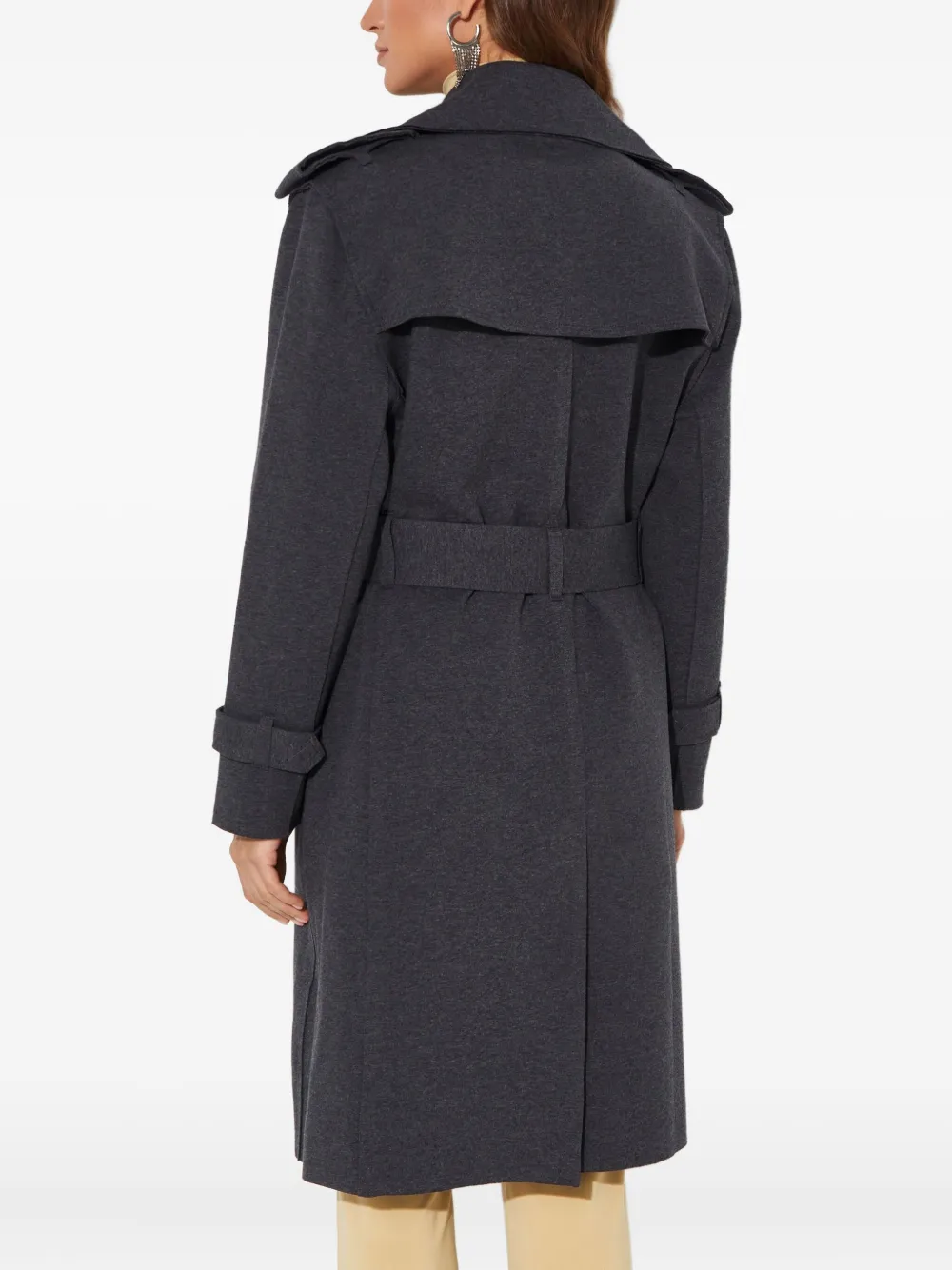 Norma Kamali Trenchcoat met ceintuur Grijs