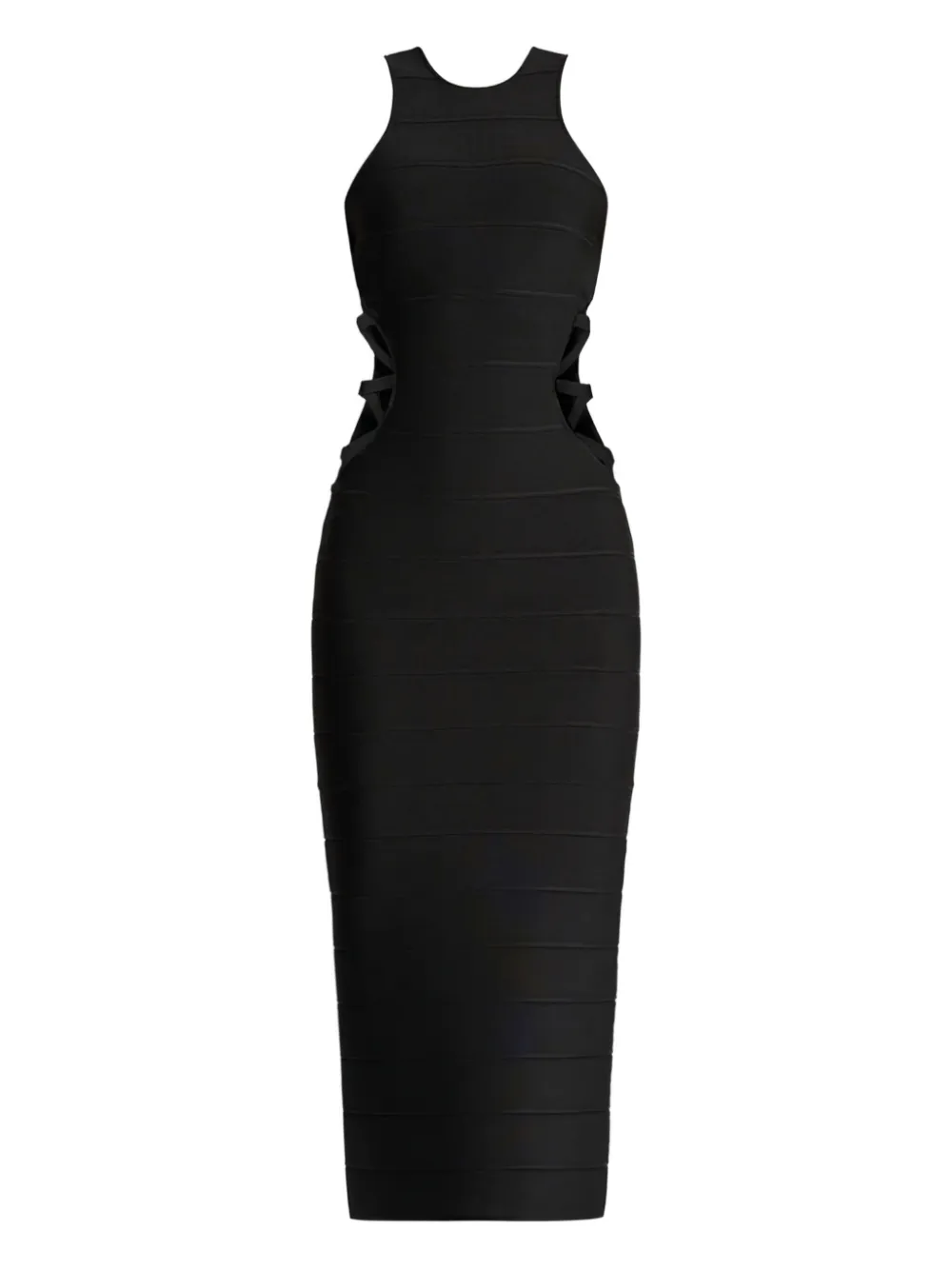 Herve Leger Bandage Cut-out Midi Dress In Black
