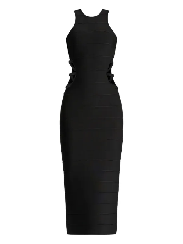 Herve Leger Bandage Cut-out Midi Dress - Black Herve Leger Bandage Cut-out Midi Dress - Black