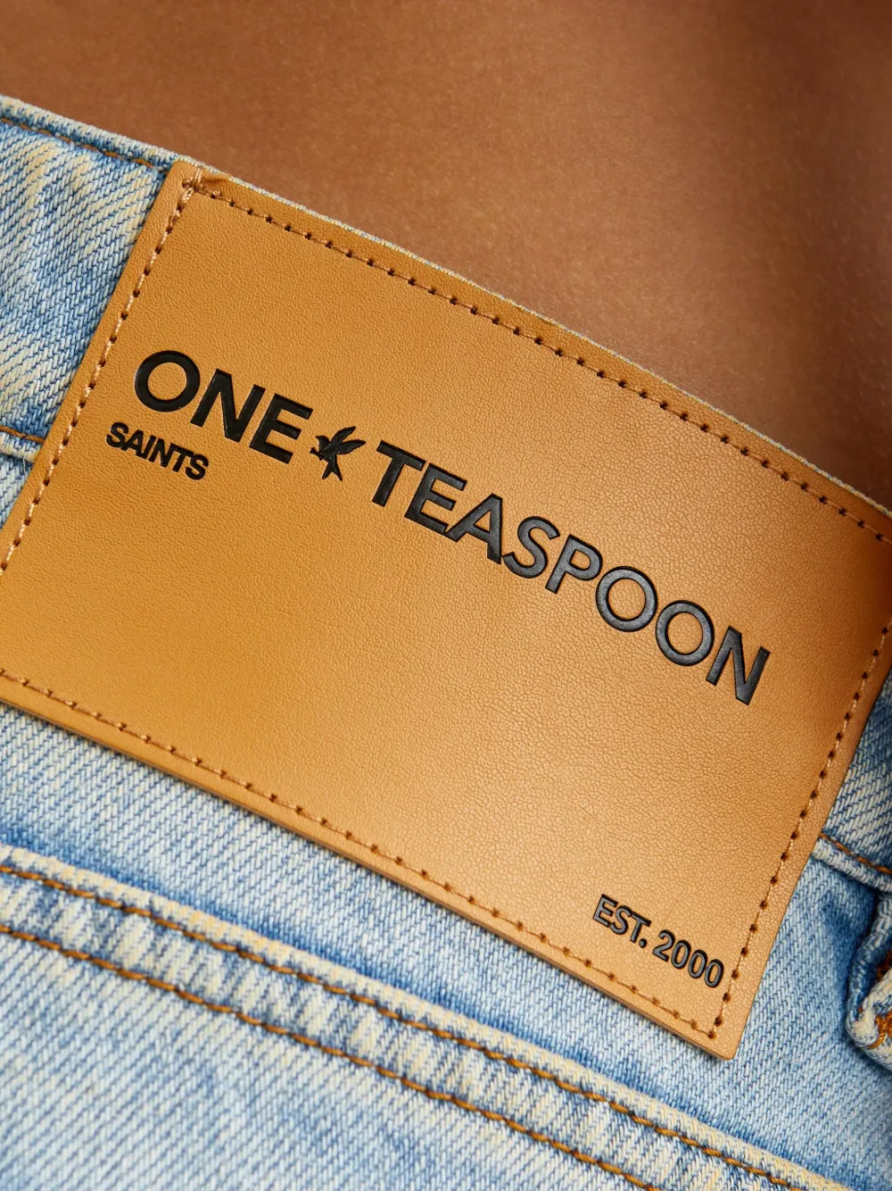 One Teaspoon Gerafelde jeans met vijf zakken Blauw
