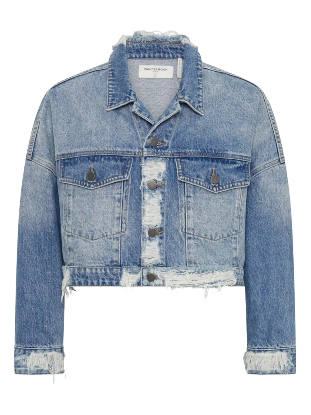 One Teaspoon studded denim jacket - Blu