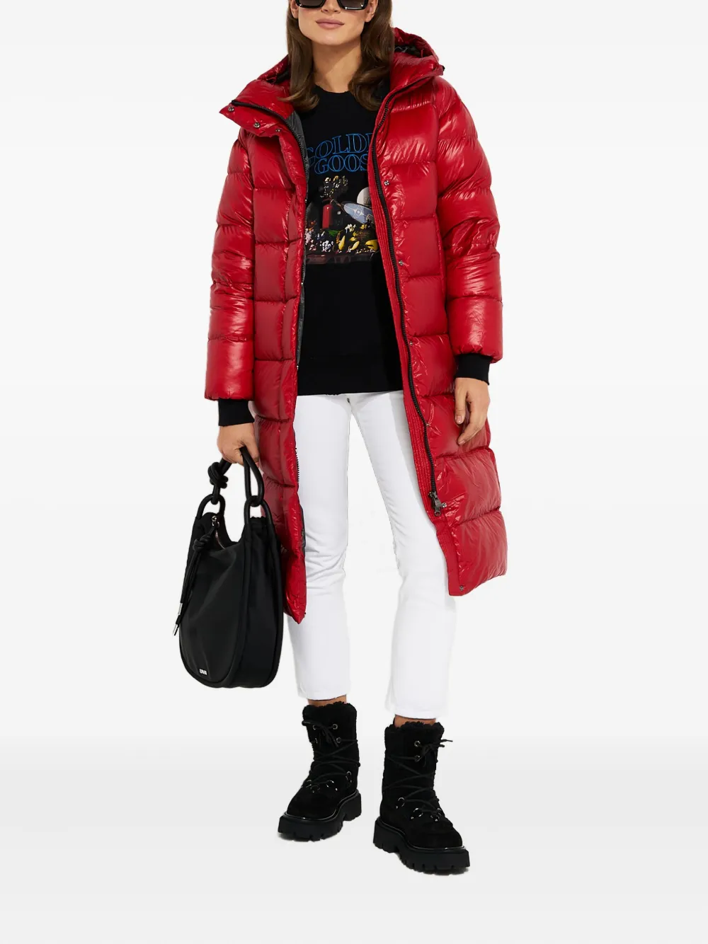 Hetregò Tara Hooded Padded Coat In Red
