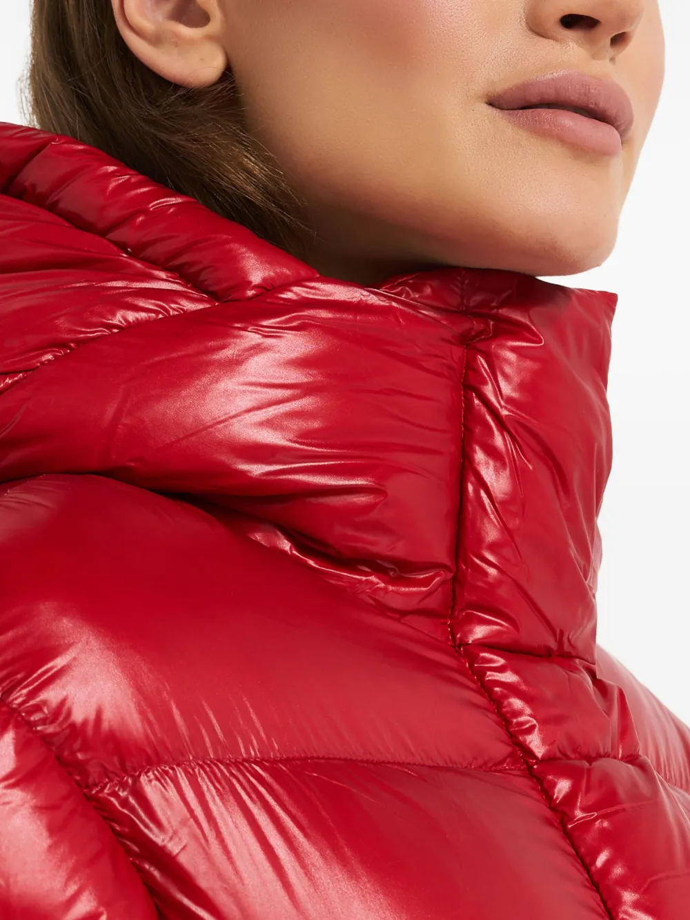 Hetregò Tara Hooded Padded Coat In Red