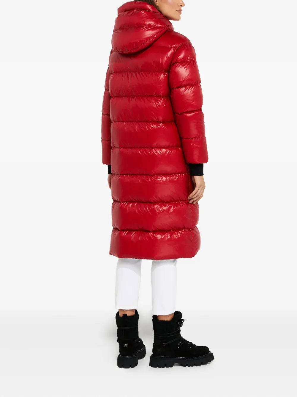 Hetregò Tara Hooded Padded Coat In Red