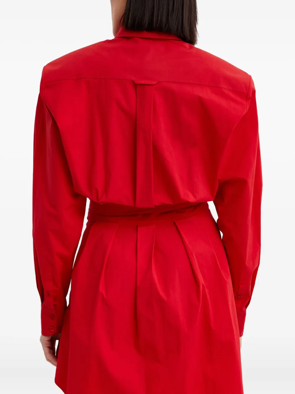 Alexandre Vauthier Mini-blousejurk met gestrikte taille Rood