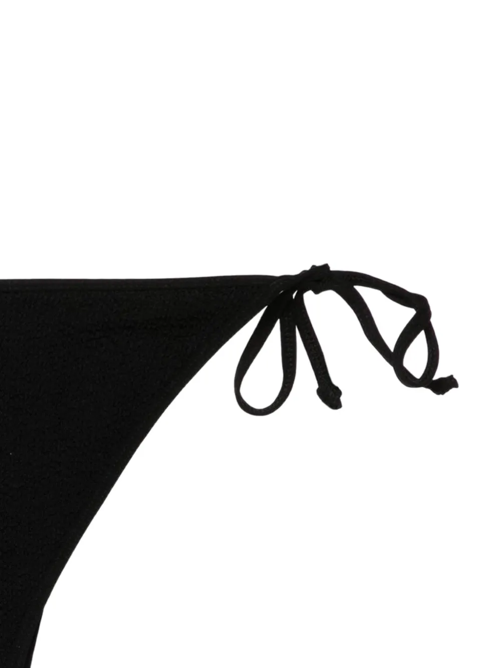 Bond-eye Anisha bikinislip met textuur en strik Zwart
