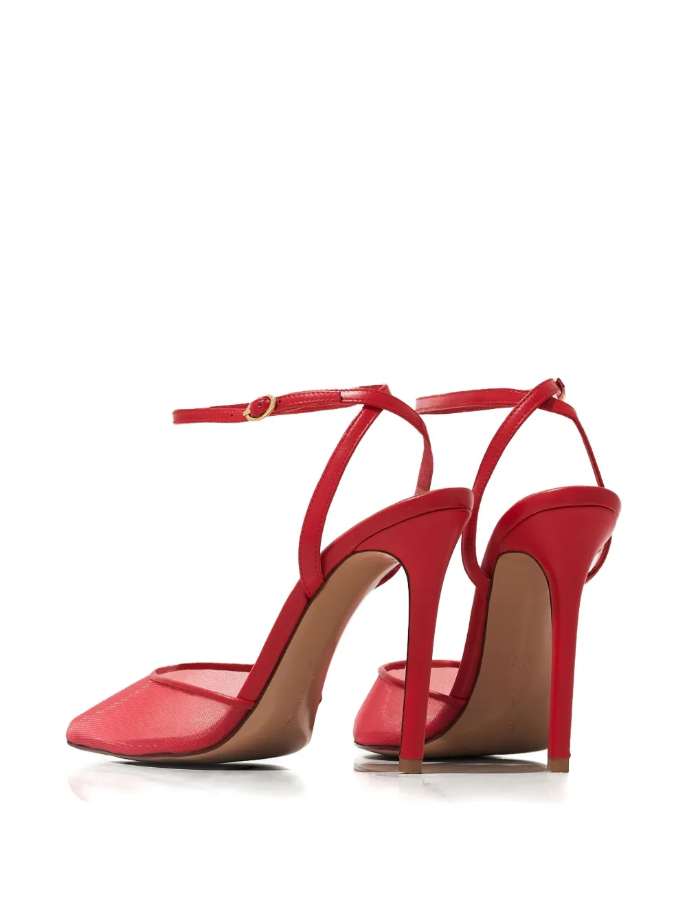 Andrea Wazen 105mm Denver Ankle-strap Pumps In Red