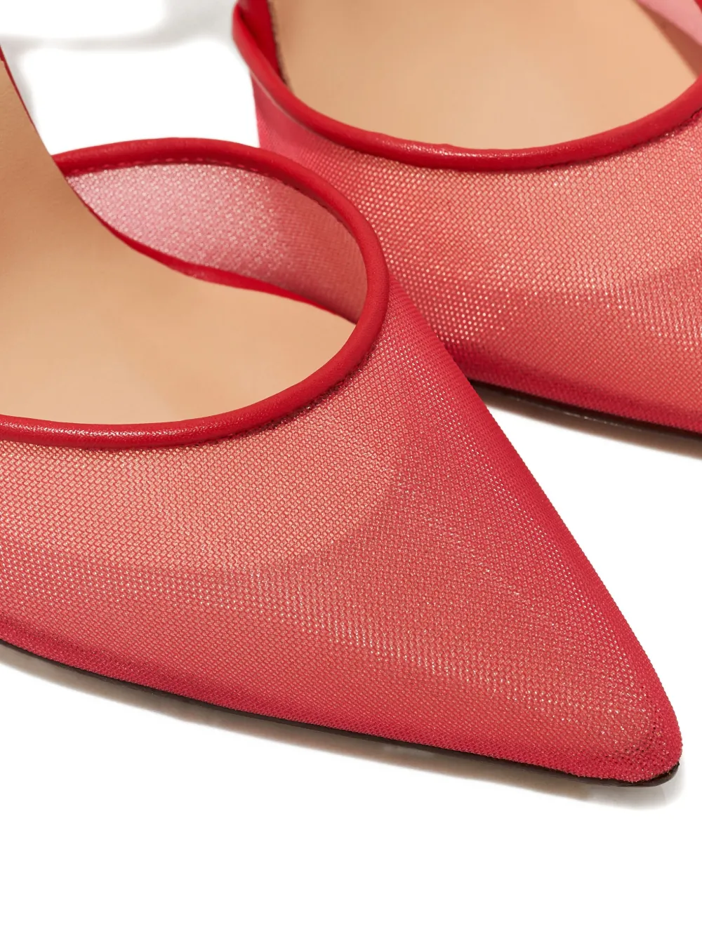 Andrea Wazen 105mm Denver Ankle-strap Pumps In Red