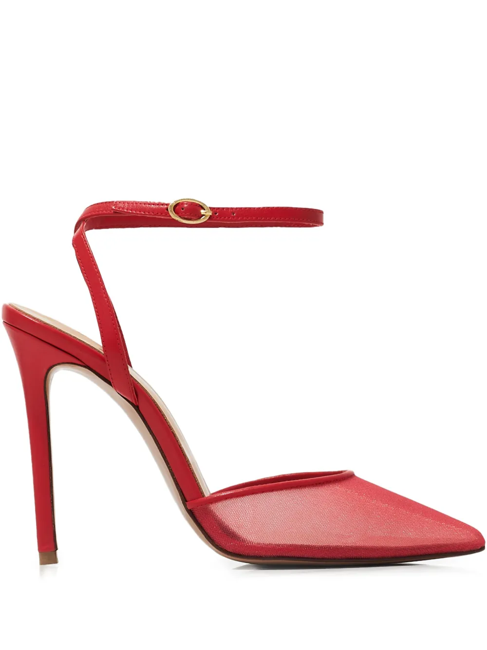 Andrea Wazen 105 mm Denver pumps met enkelbandje Rood