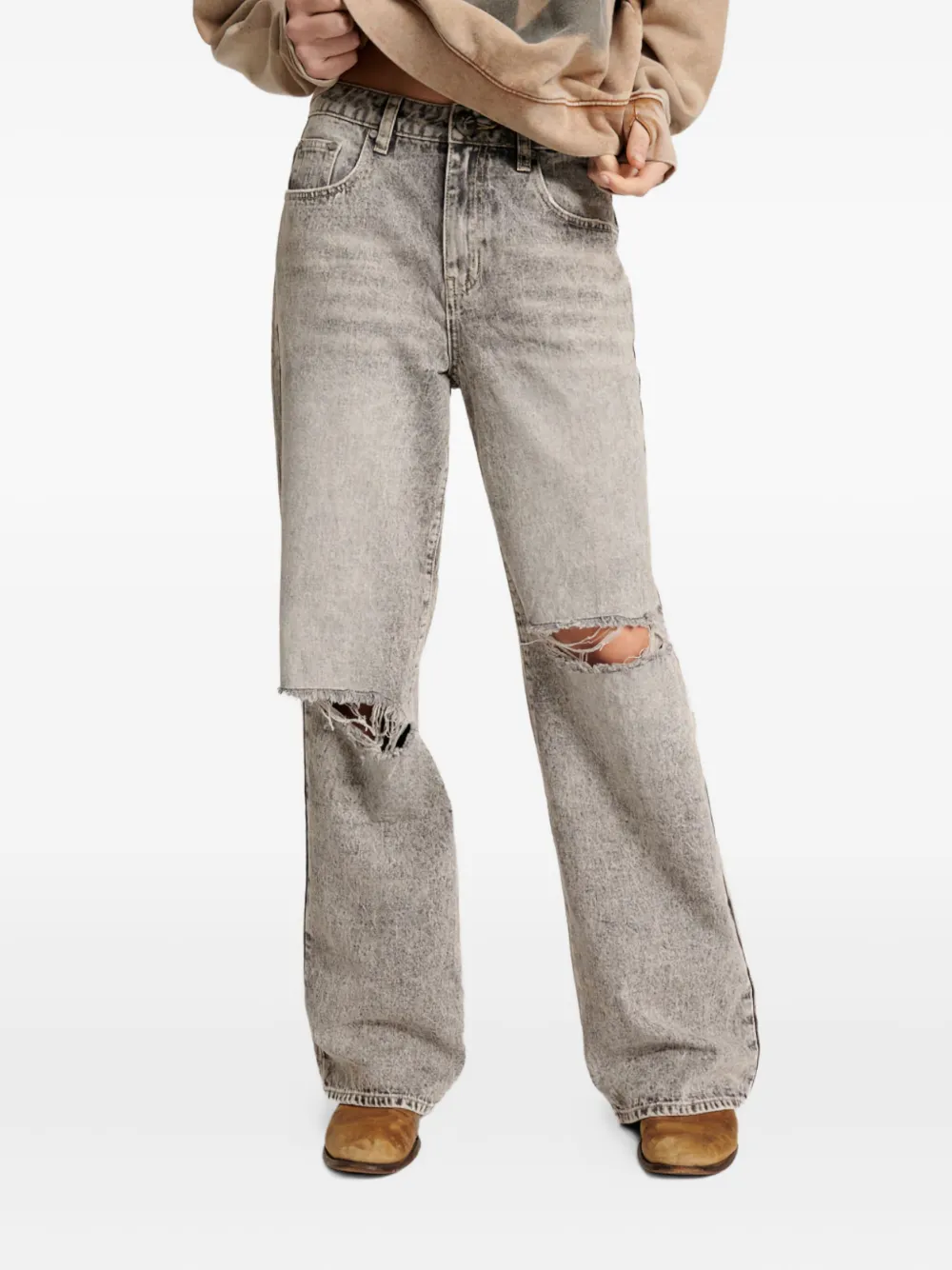 One Teaspoon Jeans met scheuren - Grijs