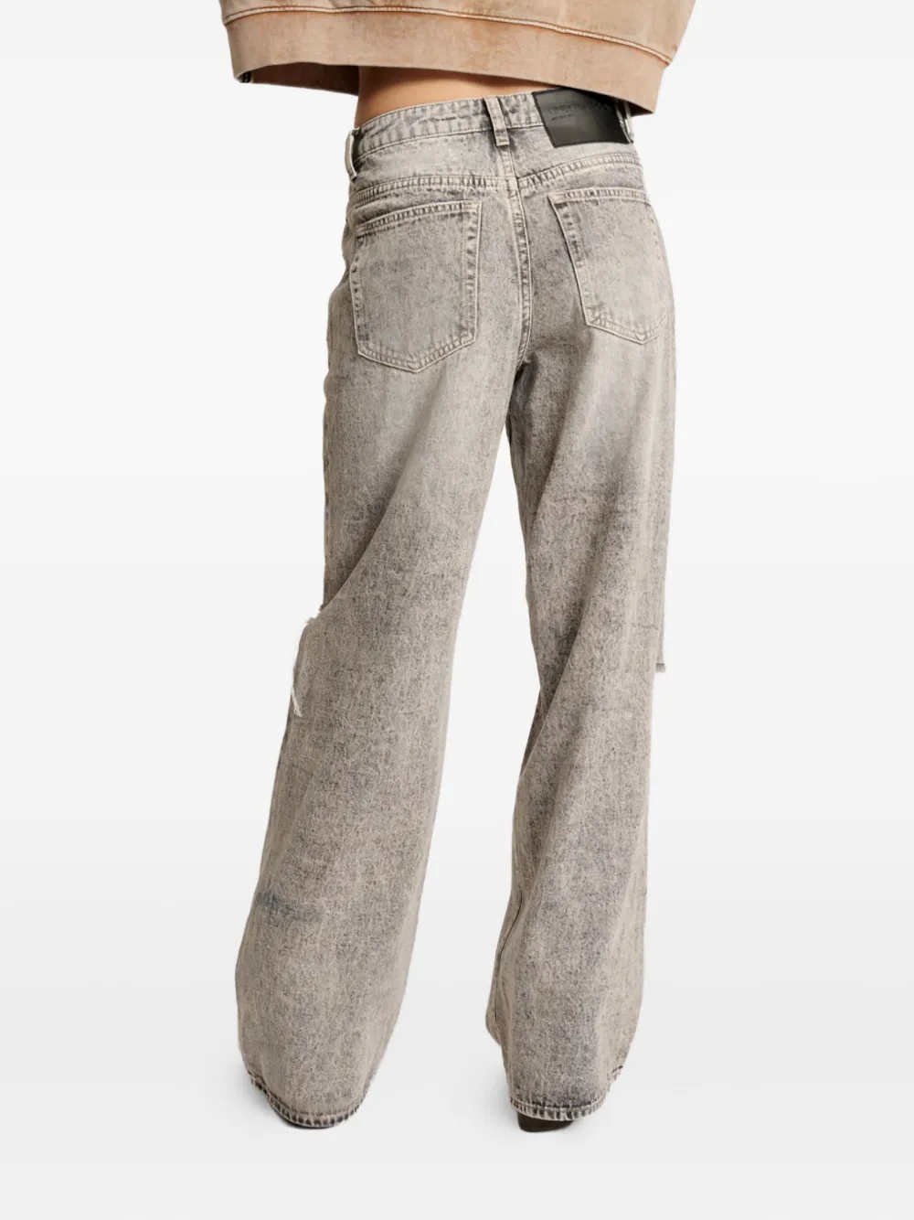 One Teaspoon Ripped Jeans In Gray