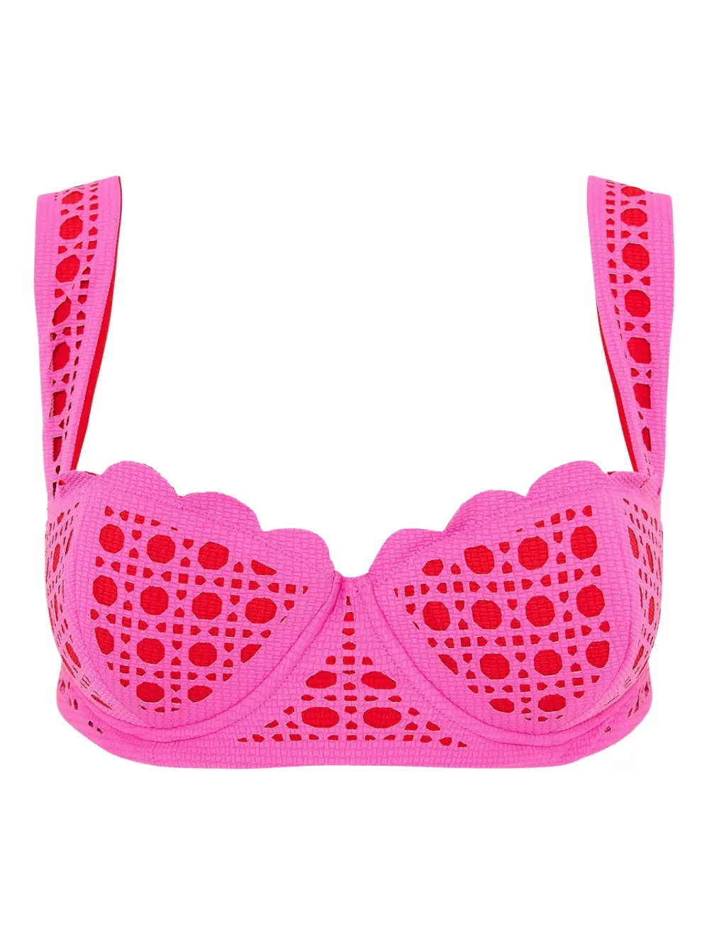Marysia North レーザーカット ビキニトップ - ピンク