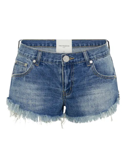 One Teaspoon Dukes frayed denim shorts