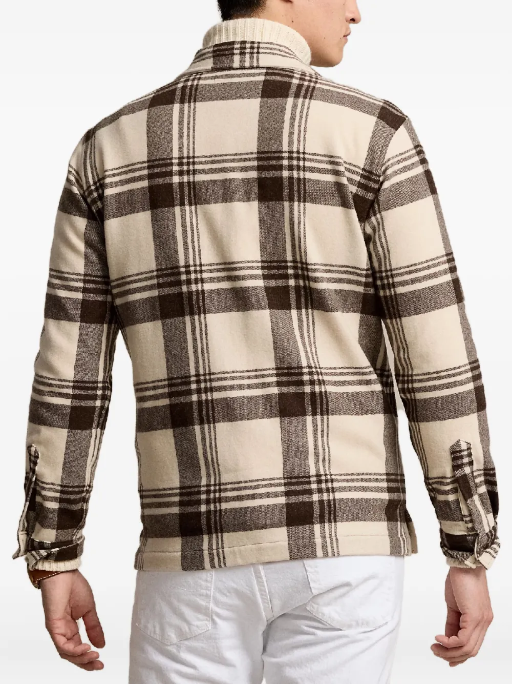 Polo Ralph Lauren Geruit overhemd met knopen Beige