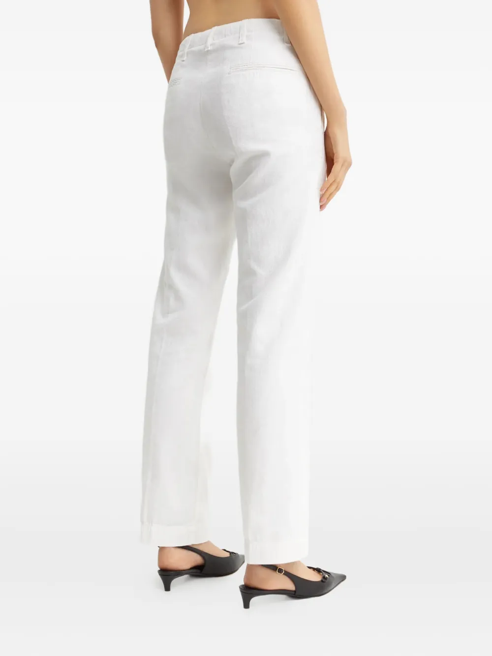 Fay Straight-leg Trousers In White