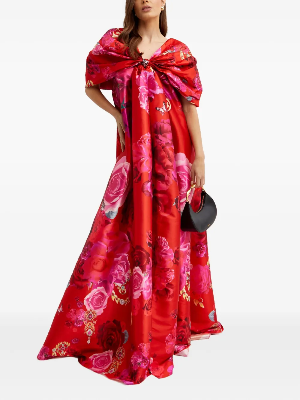 Camilla Maxi-jurk met bloemenprint - Rood