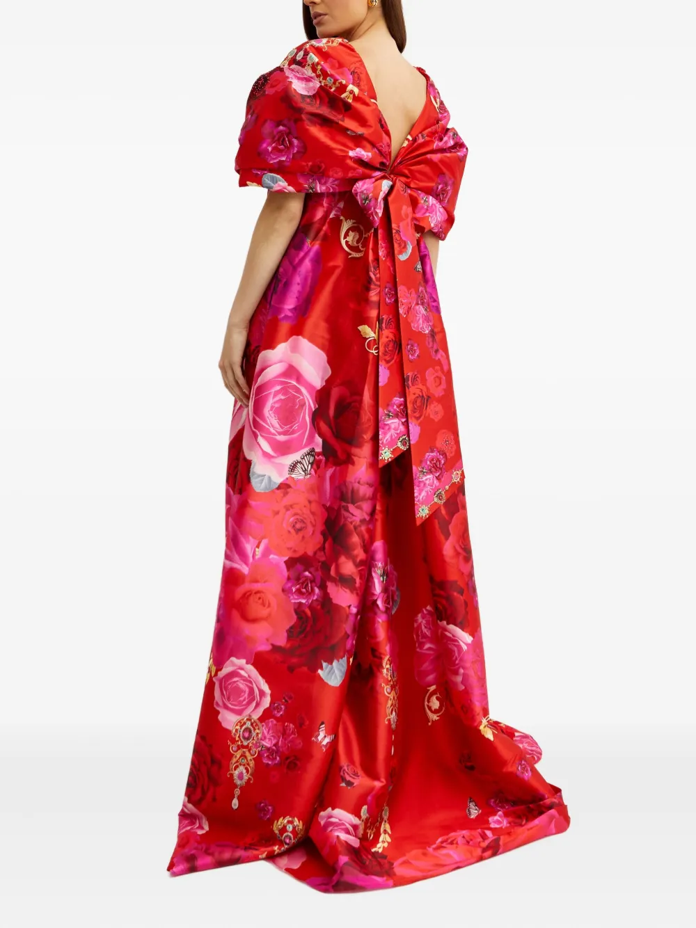 Camilla Maxi-jurk met bloemenprint Rood