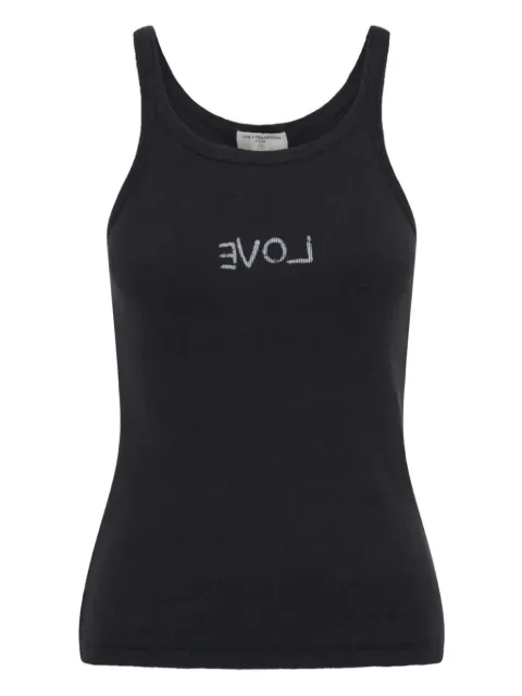 One Teaspoon scoop-neck lettering tank top