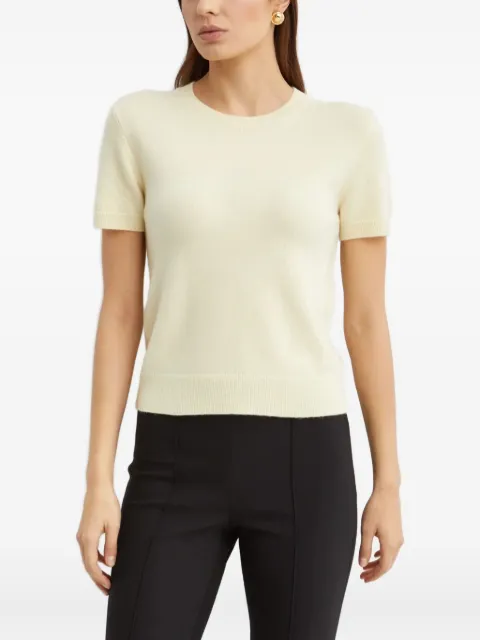 Vince ribbed short-sleeve knitted t-shirt