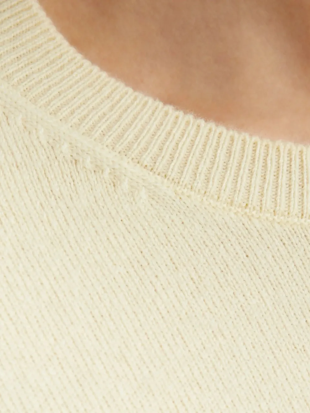 Vince Ribbed Short-sleeve Knitted T-shirt In Neutral
