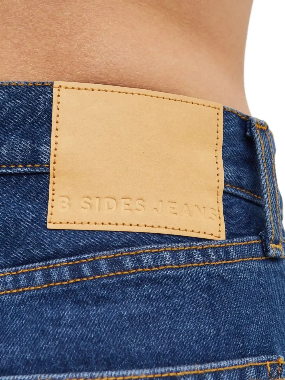 B Sides Lasso Seam-detail Jeans In Blue