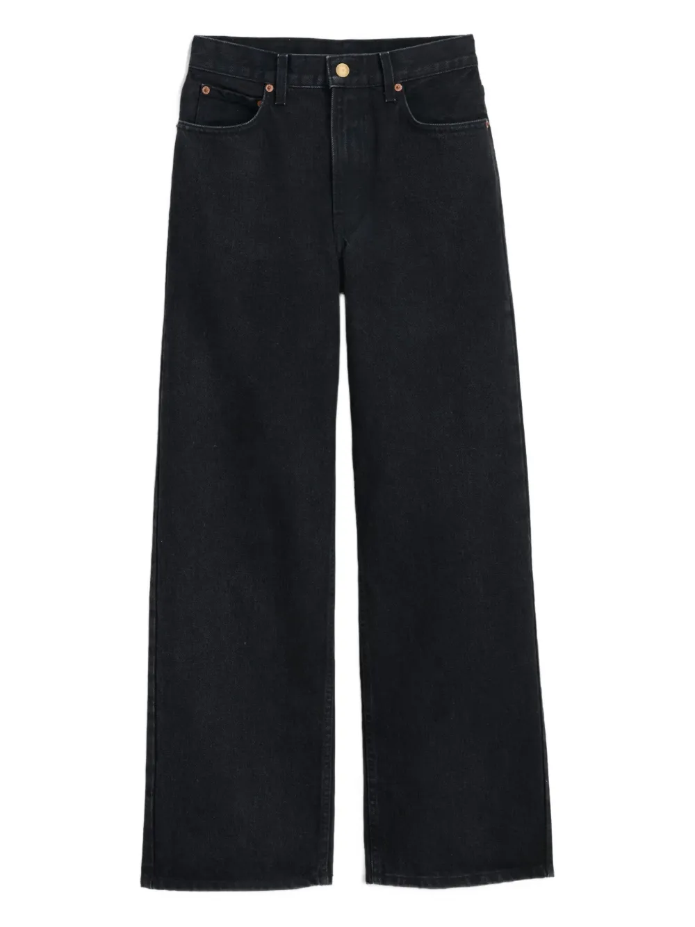 B Sides Elissa Wide-leg Cotton Jeans In Black
