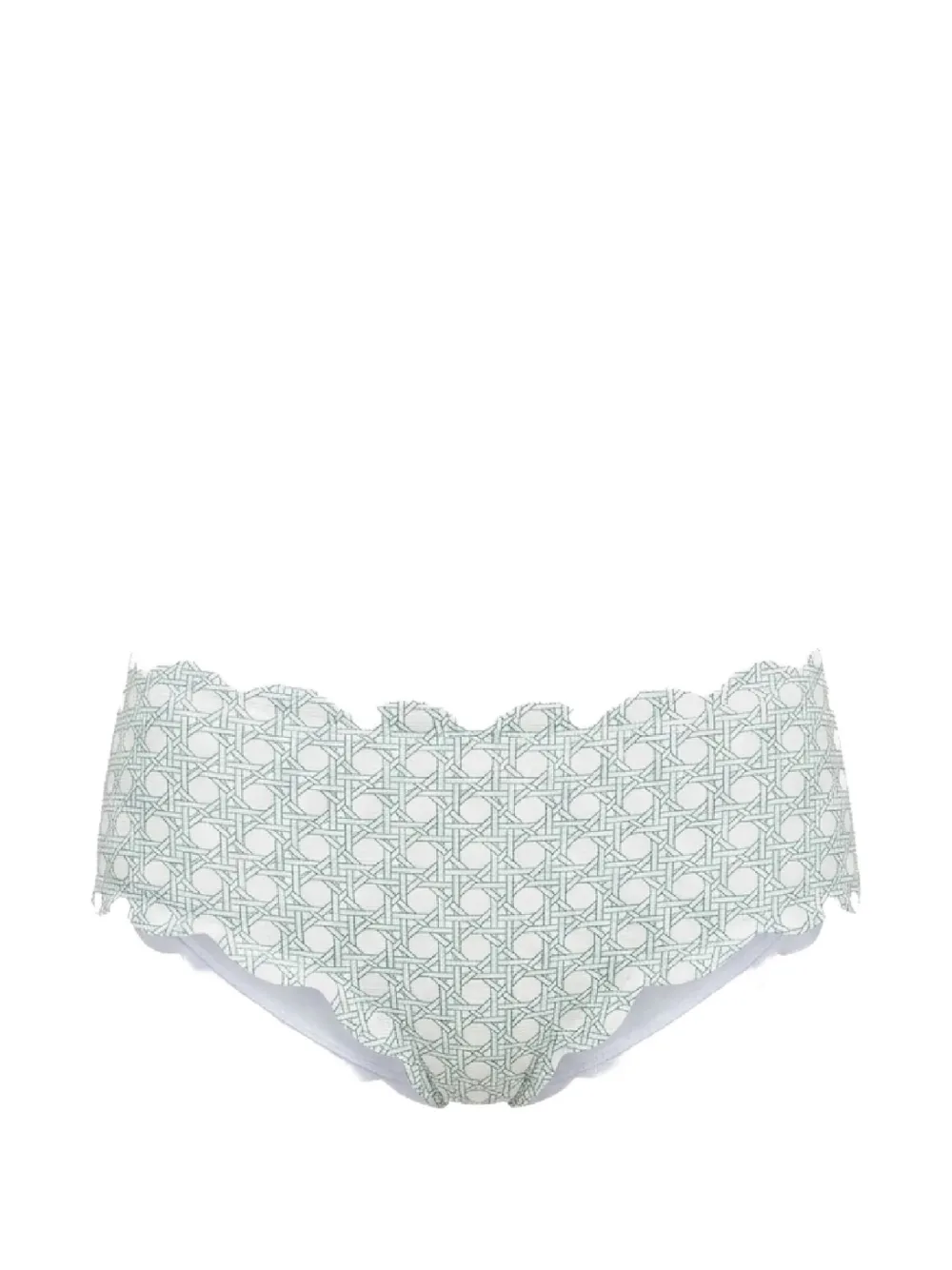 Marysia Bikinihöschen mit Rohr-Print - Weiß