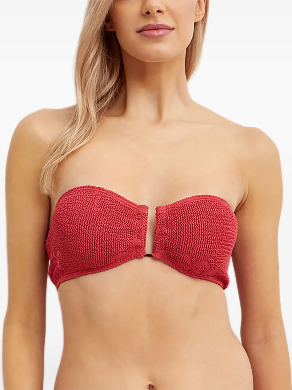 Bond-eye Bikini con dettaglio palme - Rosso