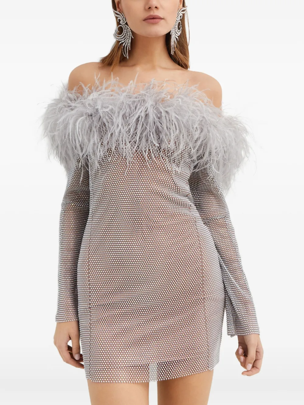 Santa Brands Mini-jurk met kristallen Grijs