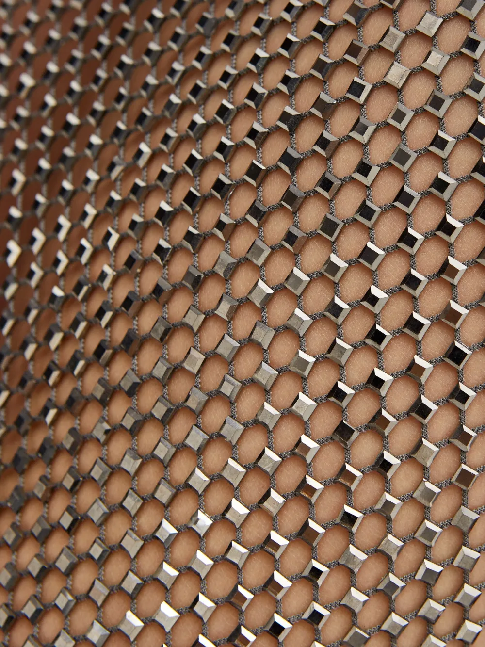 Santa Brands Mesh maxi-rok met kristallen Zilver