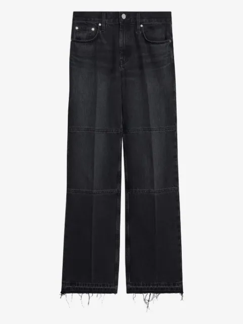 Helmut Lang distressed-hem straight jeans