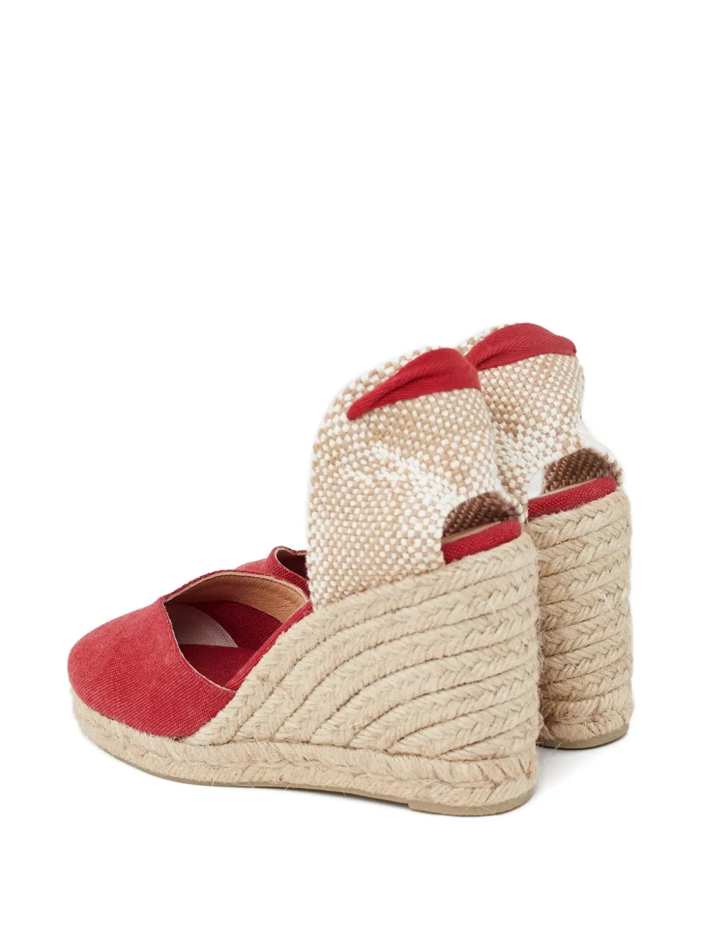 Castaã±er 90mm Chiara Wedge Espadrille In Red