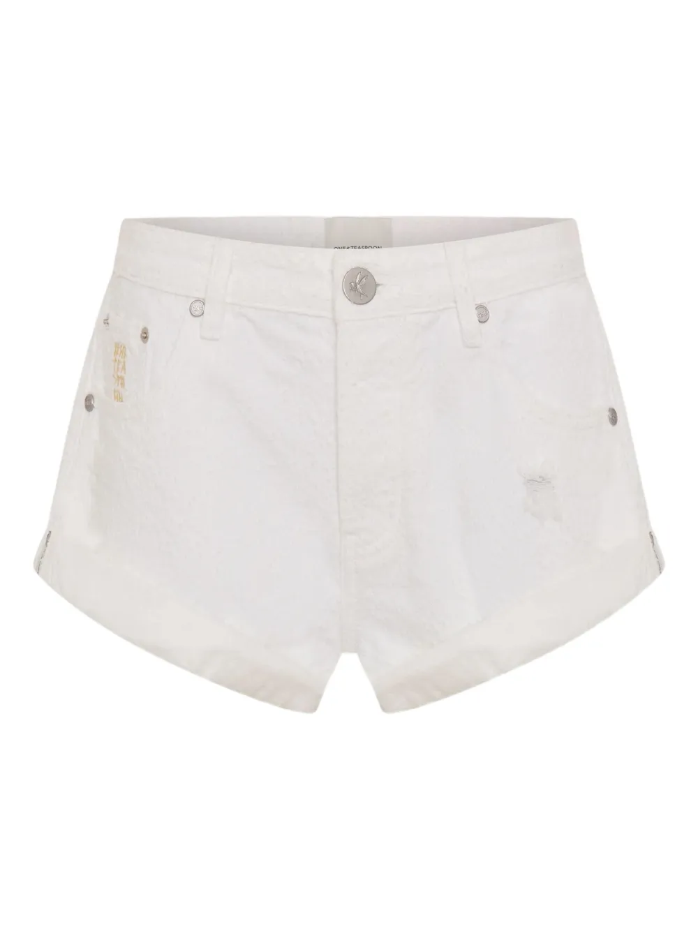 One Teaspoon Bandits textured shorts - ホワイト One Teaspoon Bandits textured shorts - ホワイト