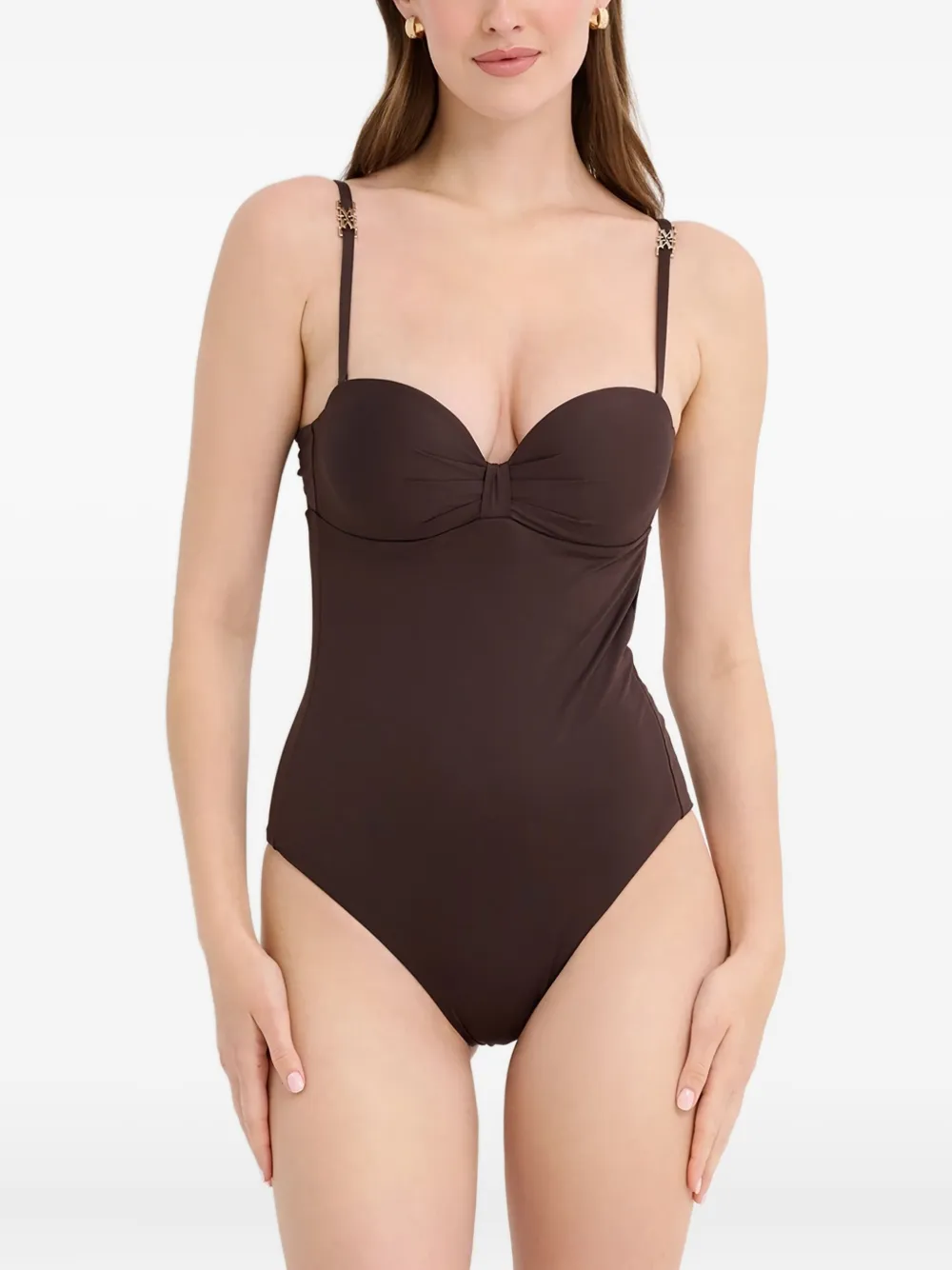 Max Mara Chantal Swimsuit In Brown