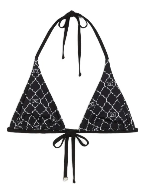 Max Mara Amedea monogram-print biquini top
