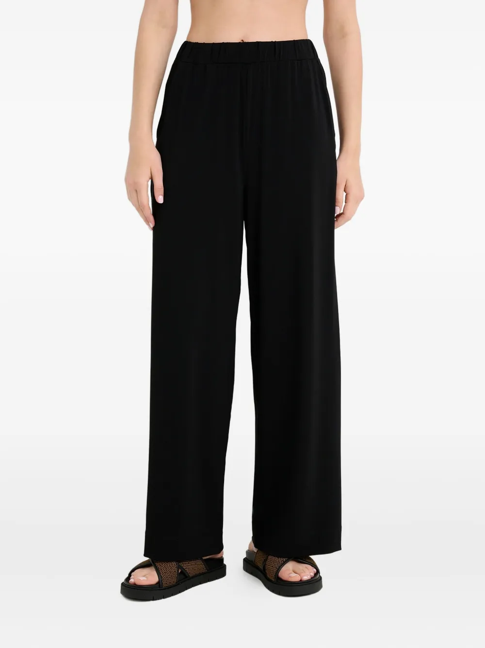 Max Mara Savio broek met elastische taille Zwart