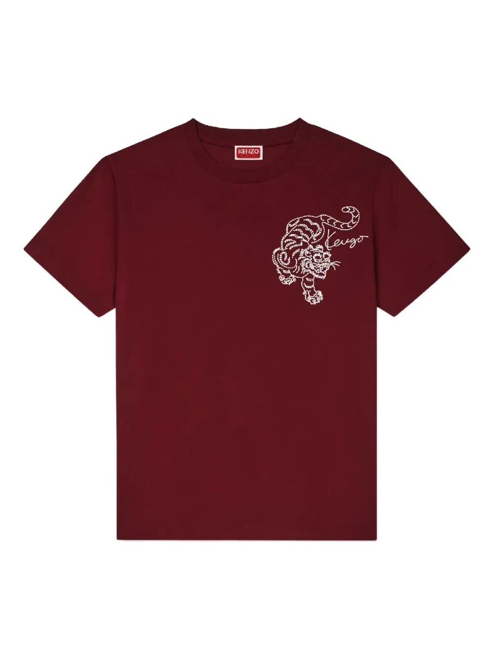 Kenzo playera con tigre bordado | rojo | Image 1