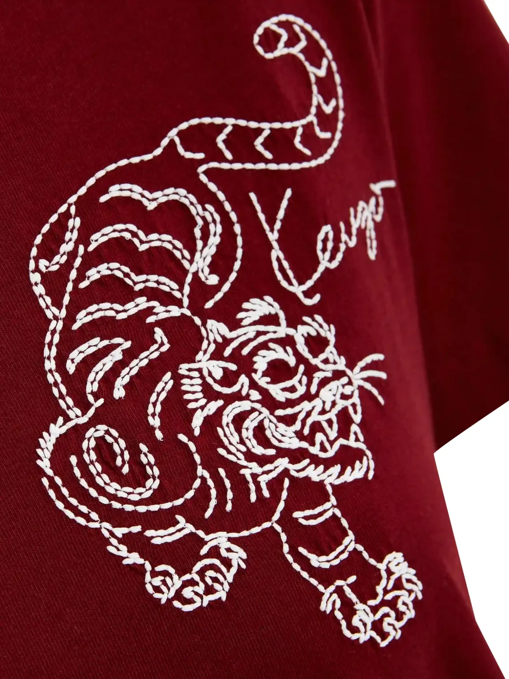 Kenzo T-shirt met geborduurde tijger Rood