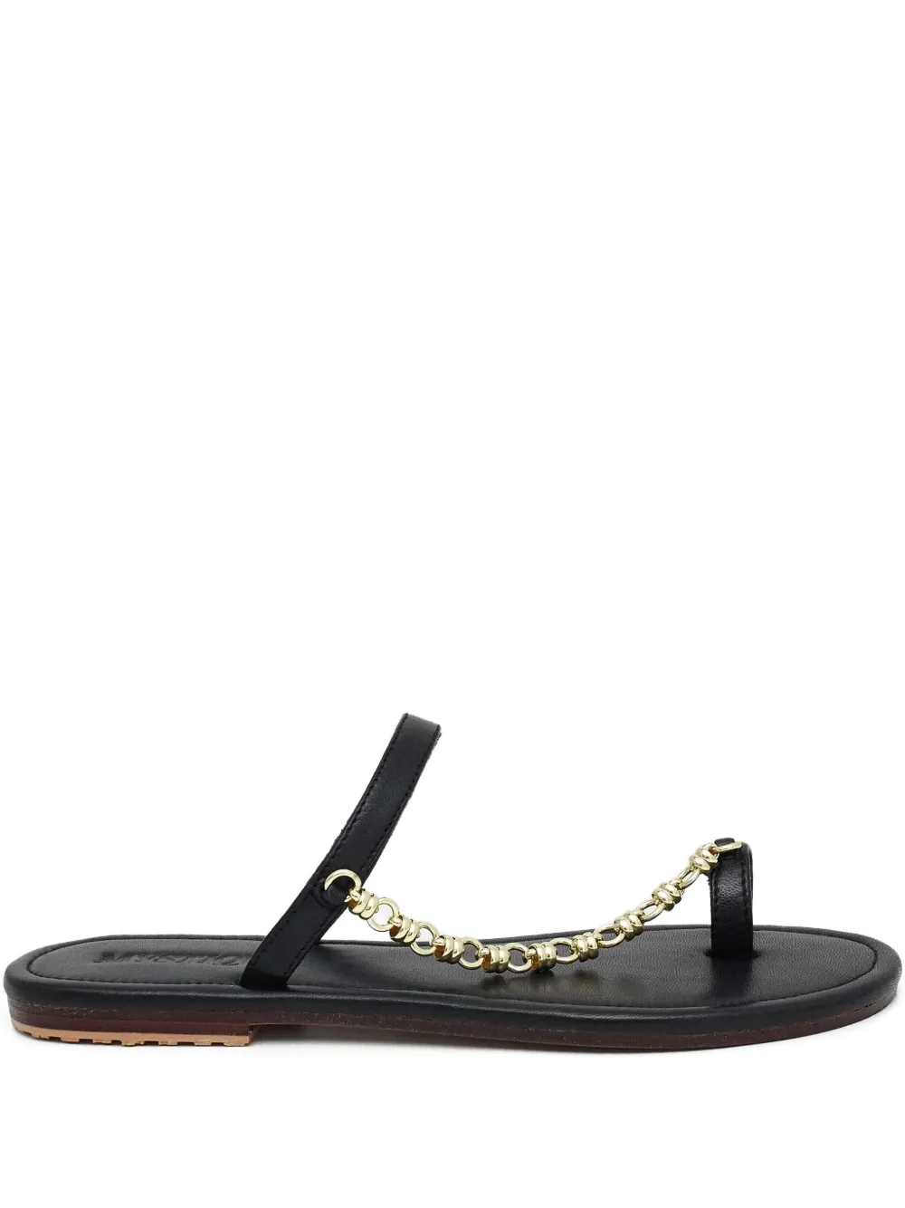 MYSTIQUE chain-detail leather sandals - Nero