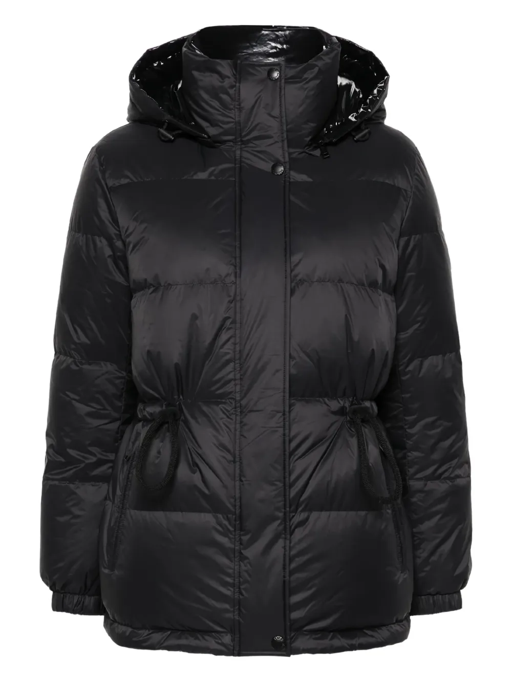 Yves Salomon Detachable-hood Puffer Coat In Black