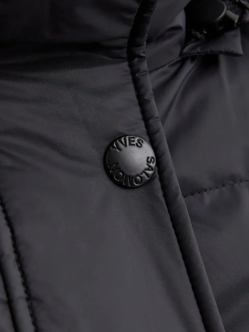 Yves Salomon Detachable-hood Puffer Coat In Black